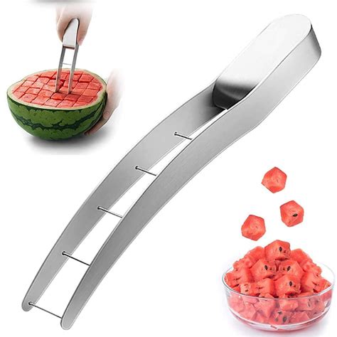 Watermelon Slicer Cutter 2 Pack, 2-in-1 Watermelon Fork Slicer, Summer Watermelon Cutting Artifact, Stainless Steel Fruit Forks Slicer Knife for Family Parties Camping . Brand: Tendiren. 4.2 4.2 out of 5 stars 1,014 ratings. Amazon's Choice highlights highly rated, well-priced products available to ship immediately. Amazon's Choice in Fruit …
